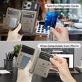 thumbnail image 4 of AutSpace Funda para Apple iPhone 17 Pro Max, Bloqueo RFID, Cuero PU, Compatible con MagSafe, Billetera Desmontable 2 en 1 con Tarjetero, Soporte, Cubierta Protectora Magnética, Gris, para iPhone 17 P, 4 of 10