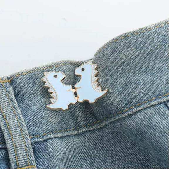 GKNET Fashion Cute Detachable Dinosaur Waist Buckle Adjustable Pant Waist Tightener-Blue