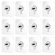 thumbnail image 1 of 20 piezas de pegatinas de tornillos sin rastro, sin perforaciones, ganchos para colgar en la pared, adhesivos extraíbles sin costuras, 1 of 6