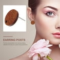 thumbnail image 2 of 30Pcs Earring Posts for Jewelry Making Wooden Round for Friends, 2 of 8