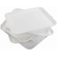 thumbnail image 2 of 6 Plateaux de Service en Plastique Grands Plateaux de Restauration Rapide en Plastique Blanc, 2 of 7