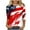 Red, variant on Aboser 4th of July Shirt for Women American Flag Patriotic T-Shirts Summer 3/4 Length Sleeve Tops Independence Day Festival Tshirts