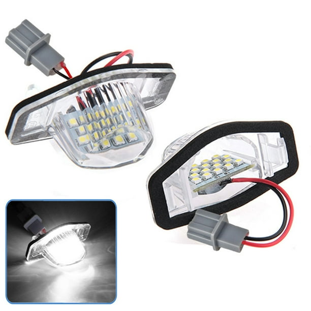 2 pièces/ensemble 18 LED numéro de lampe plaque d'immatriculation lumière  pour Honda Fit jazz Odyssey CRV FRV HR-V 