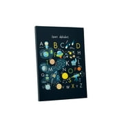 Pingo World 0722Q9T13RA "Space Alphabet Planets Children Kids" Gallery Wrapped Canvas Wall Art, 20" x 16", Variable
