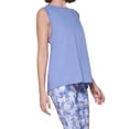 thumbnail image 2 of CALVIN KLEIN PERFORMANCE Womens Light Blue Moisture Wicking Heather Sleeveless Scoop Neck Tank Top L, 2 of 6