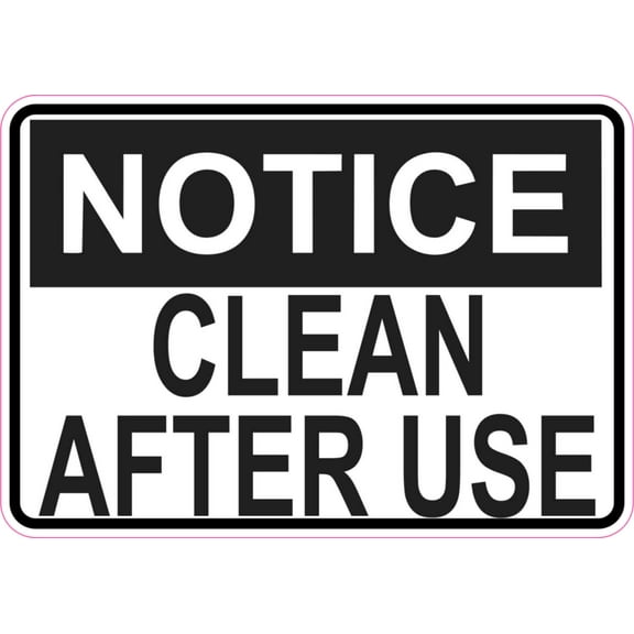 5in x 3.5in Notice Clean After Use Magnet Magnetic Business Sign Magnets