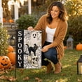 thumbnail image 4 of WWC Halloween Garden Flag, 12x18 inch Double Sided Pumpkin Ghost Yard Flag, Halloween Decor for Fall Outdoor Porch Patio Garden, 4 of 7