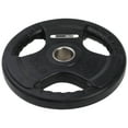 thumbnail image 5 of HolaHatha 35-Pound Olympic Rubber Coated Weight Plates with Handle, Black, 5 of 11