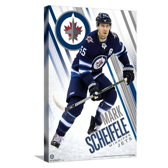 NHL Winnipeg Jets - Mark Scheifele 18 Canvas Wall Poster, 14.725" x 22.375"