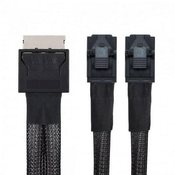 FVH OCuLink PCIe PCI-Express SFF-8611 8x 8-Lane to Dual SFF-8643 HD 4x SSD Data Active Cable 50cm