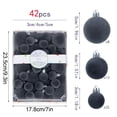 thumbnail image 2 of Flocked Christmas Balls Ornaments Set, 42-Piece Dark Gray Shatterproof Velvet Christmas Tree Decorations Balls, Assorted Sizes 1.18/1.57/1.96in Xmas Hanging Baubles, 2 of 8