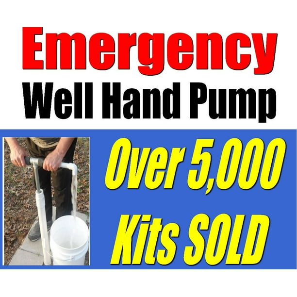 Deep Well Hand Pump for Emergency, EZ DIY Hand Well Pump 150' Kit, Well