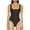 Black, variant on Wyongtao Shapewear for Women Square Neck Sleeveless Jumpsuit Tummy Control Thong Bodysuit Top,Green M