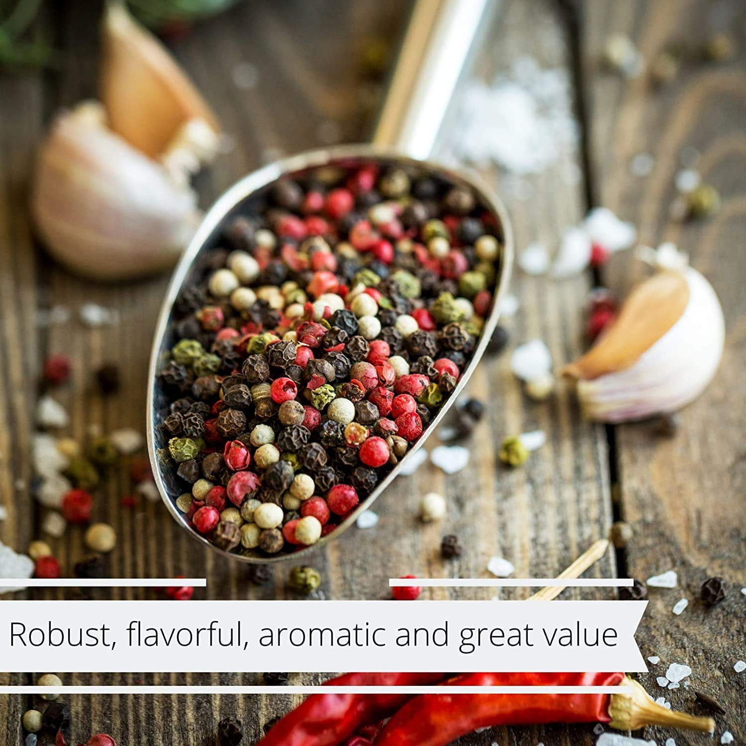 Whole Peppercorn Medley by It's Delish - 30 OZ Jumbo Reusable Container - Whole Black, Green, White & Pink Peppercorn Blend - Great Dried Multicolored Pepper Mix for Refill - All Natural