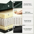 thumbnail image 5 of Gronda Green Couch Sectional Couches for Living Room 109'' Modular Sectional Sofa, L Shaped Boneless Sofa in a Box, 3 Deep Seater Chenille No Assembly Comfy Sofas with Ottoman for Bedroom Apartment, 5 of 16