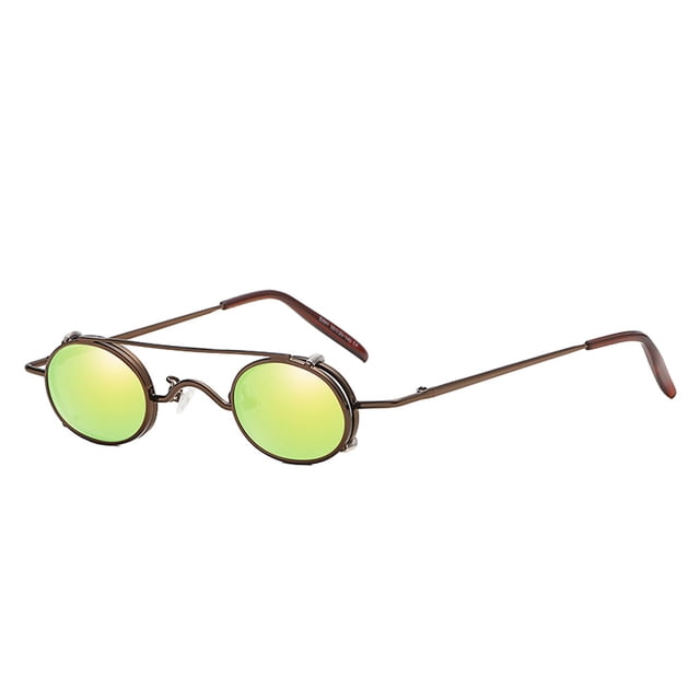 ZheElen Punk Rock Fashion-Proof pour Hommes et Femmes Lunettes de Protection Rondes UV400 C10 1Set