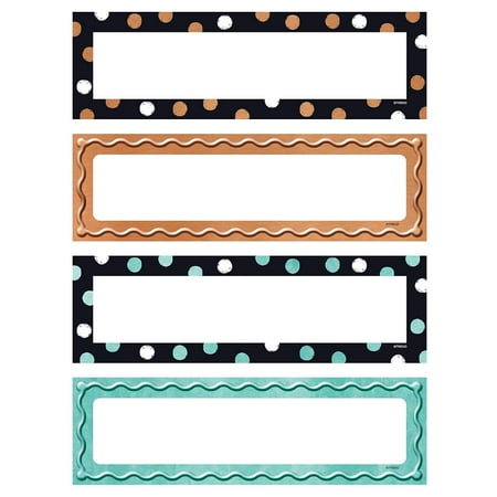 UPC: 0675904964767 | Trend Enterprises Trend Metal Dots & Embossed Name Plates Variety Pack 32 Per Pack 3 Packs