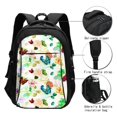 thumbnail image 3 of Vsdgher Floral Vintage Print Travel Laptop Backpack, Laptops Backpack with USB Charging Port, Water Resistant Computer Bag Gift for Men & Women, 3 of 7