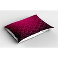 thumbnail image 2 of Ambesonne Damask Pillow Sham 2 Pack, Medieval Style Stripes, 30"x20", Magenta, 2 of 3