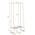 thumbnail image 3 of SunnyPoint Freestanding Clothes Garment Rack, Organizer Closet (WHT), 3 of 5