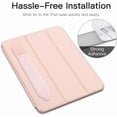thumbnail image 4 of czcpp-Pencil Holder Sticker Fit Apple Pencil (USB-C), Apple Pencil 1st/2nd Generation, Elastic Pencil Pocket Pouch Adhesive Sleeve Attached to iPad Case for Stylus Pens,Rose Gold, 4 of 4