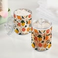 thumbnail image 2 of Yayeee 2 Pack Qtip Holder Bathroom Cotton Swab Canister with Lid Clear Dispenser Set, Orange Slices, 2 of 6