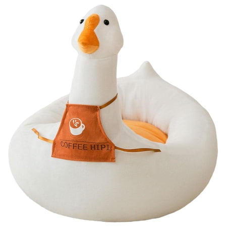 Cute Dog Bed Cushion Kennels Winter Cage Indoor Pillow Cuddle Sleeping Soft Plush Cat Warm Nest Large Cats , White Goose S