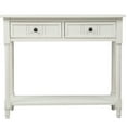 thumbnail image 6 of Tcbosik 35.4" Narrow Console Table, Entryway Table with Open Shelf and 2 Storage Drawers, Behind Couch Table for Living Room, Hallway, Easy Assembly, Ivory, 6 of 10