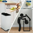 thumbnail image 6 of Danolapsi 13 Gallon Step Trash Can, Stainless Steel Kitchen Garbage Bin with Soft-Close Lid & Removable Inner Bucket, Fingerprint-Resistant Slim Rectangle Design for Narrow Spaces, 6 of 7
