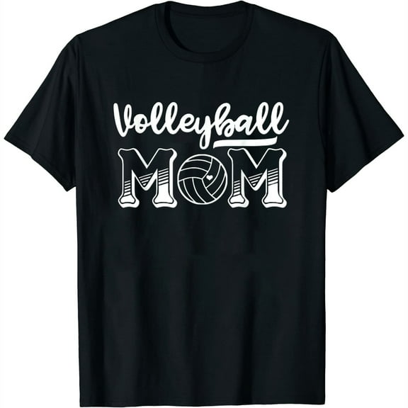 Womens Volleyball Mom Shirt Volleyball T-Shirt Black Small