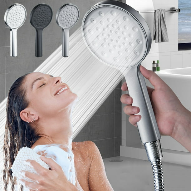 Cabezal de ducha de lluvia de alta presión, potente rociador corporal de mano, función de filtro, baño moderno, para uso doméstico, flujo de agua limpio, acabado de acero inoxidable, ducha de lujo