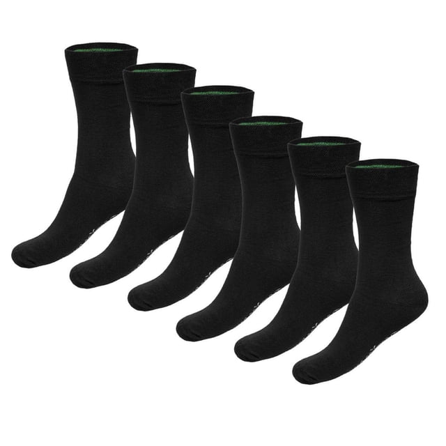 Bamboo basics Calcetines unisex, paquete de 6 - BEAU Anklet Socks, calcetines cortos, color liso Negro 41-46