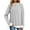 Light Gray, variant on MOSHU Color Block Sweaters for Women Crewneck Long Sleeves Fashion Tops Pullover Fall Lightweight Women Sweaters