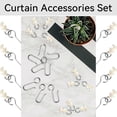 thumbnail image 3 of 80 Pcs Curtain Hooks and Gliders Set, Stainless Steel Shower Curtain Hooks, Plastic Curtain Rail Gliders and Pin Hooks, 3 of 4