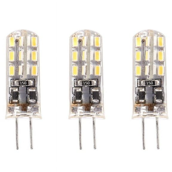 3X G4 LED Spot Light Bulb Lamp 1.5W 24 SMD 3014 Warm White 12V DC