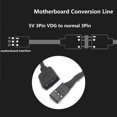 thumbnail image 5 of Cable adaptador SYNC de placa base RGB 5V VDG a línea de conversión de 3 pines (50 cm), 5 of 5