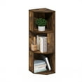 thumbnail image 5 of Furinno Econ 3-Tier Freestanding Corner Shelf Bookcase, Bookshelf, Amber Pine, 5 of 6