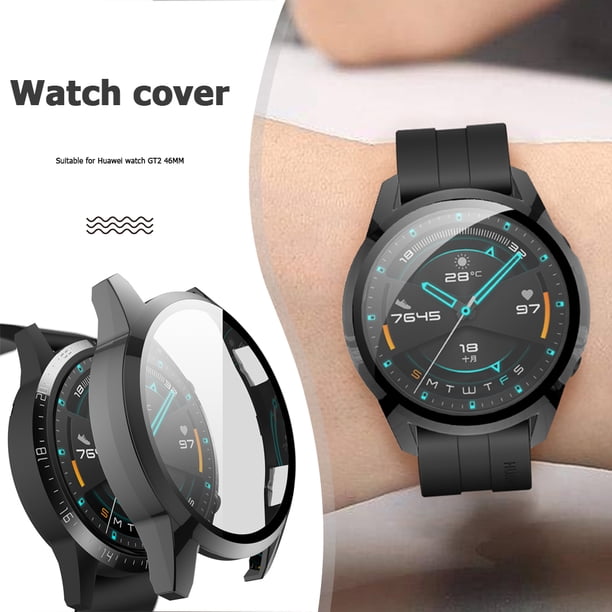 PC Case para Huawei Watch GT 2 GT2 46mm Watch Cover Protector de pantalla (Negro)