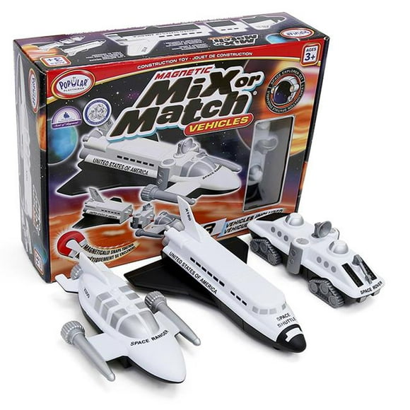 Popular Playthings PPY60318 Magnetic Mix or Match Space Vehicules