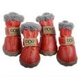 thumbnail image 1 of Uds. Botas cálidas de invierno para perros pequeños, antideslizantes, muñeco de nieve suave, suela antideslizante, protectores de pata, zapatos para cachorros pequeños (marrón, XS)-marrón-XS Sailing Electrónica, 1 of 5