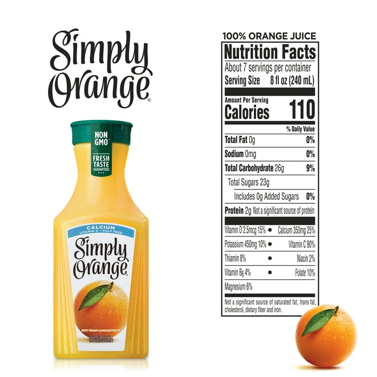 SIMPLY Orange Juice, 52 fl oz, with Calcium Vitamin D