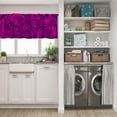 thumbnail image 5 of LALILO Kitchen Curtain Valance Purple Ink Marbling Marble Rod Pocket Window Curtain 52"x 18" Set of 2, 5 of 5
