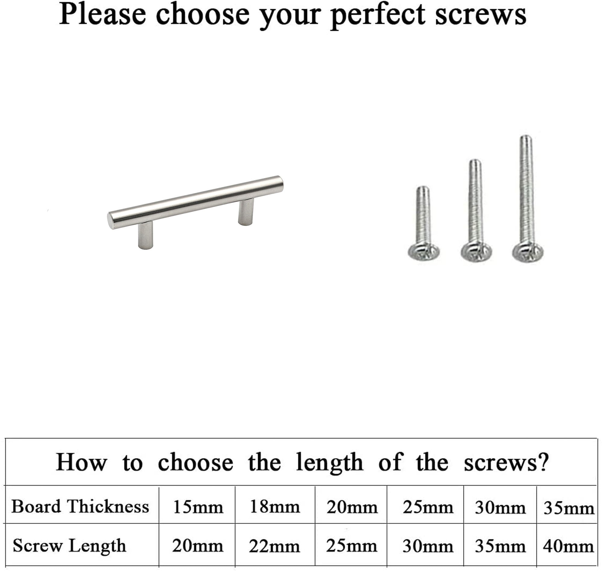 Fitviso 10 Pack 3.25 inch Center to Center Brushed Nickel Cabinet Handles