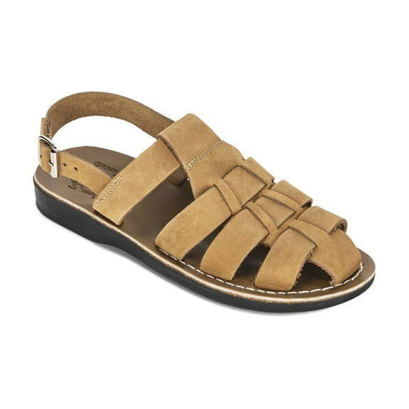 Michael - Slingback Leather Fisherman Sandal | Tan Nubuck