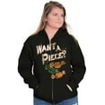 thumbnail image 4 of Want a Piece Halloween Innuendo Zip Up Hoodie Men's Women's Brisco Brands S, 4 of 6