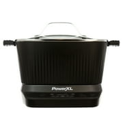 Power XL StirMax 7.5 Qt Multi-Cooker with Auto Stir/Shred Paddle and 9 Presets, Matte Black