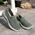 thumbnail image 5 of BRGZLK Womens Sneakers 2026 Trendy Woven Wide Arch Support Mesh Breathable Soft Sole Shoes Casual Comfortable Walking Sports Shoes Army Green 6, 5 of 7