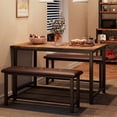 thumbnail image 5 of Farmhouse Dining 4 Kitchen Table Set with 2 Benches, 5 of 7