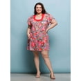 thumbnail image 3 of Plus Size Paisley Short Sleeve Mini Dress, 3 of 3