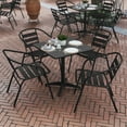 thumbnail image 3 of BizChair 5 Piece Stainless Steel Aluminum Indoor-Outdoor Table Set with Chairs, Black, 3 of 13